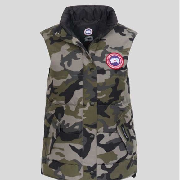 Canada Goose Jackets & Blazers - Canada Goose: Freestyle Vest Print Heritage in Classic Camo Coastal Grey